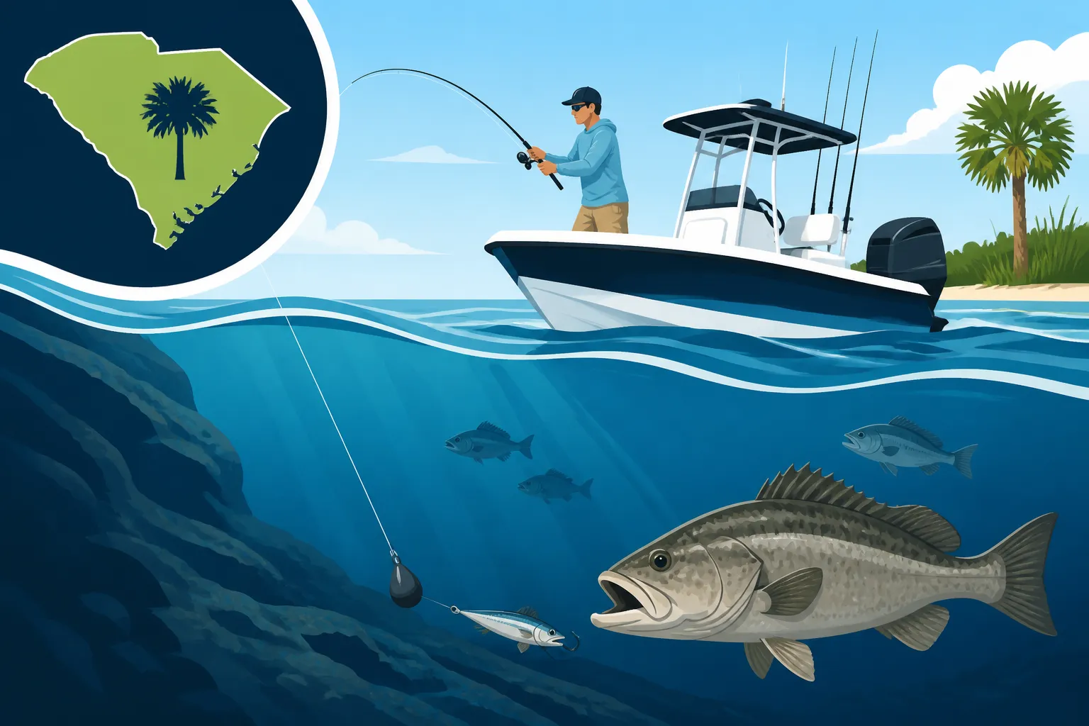 How to Fish Deep Water From a Boat