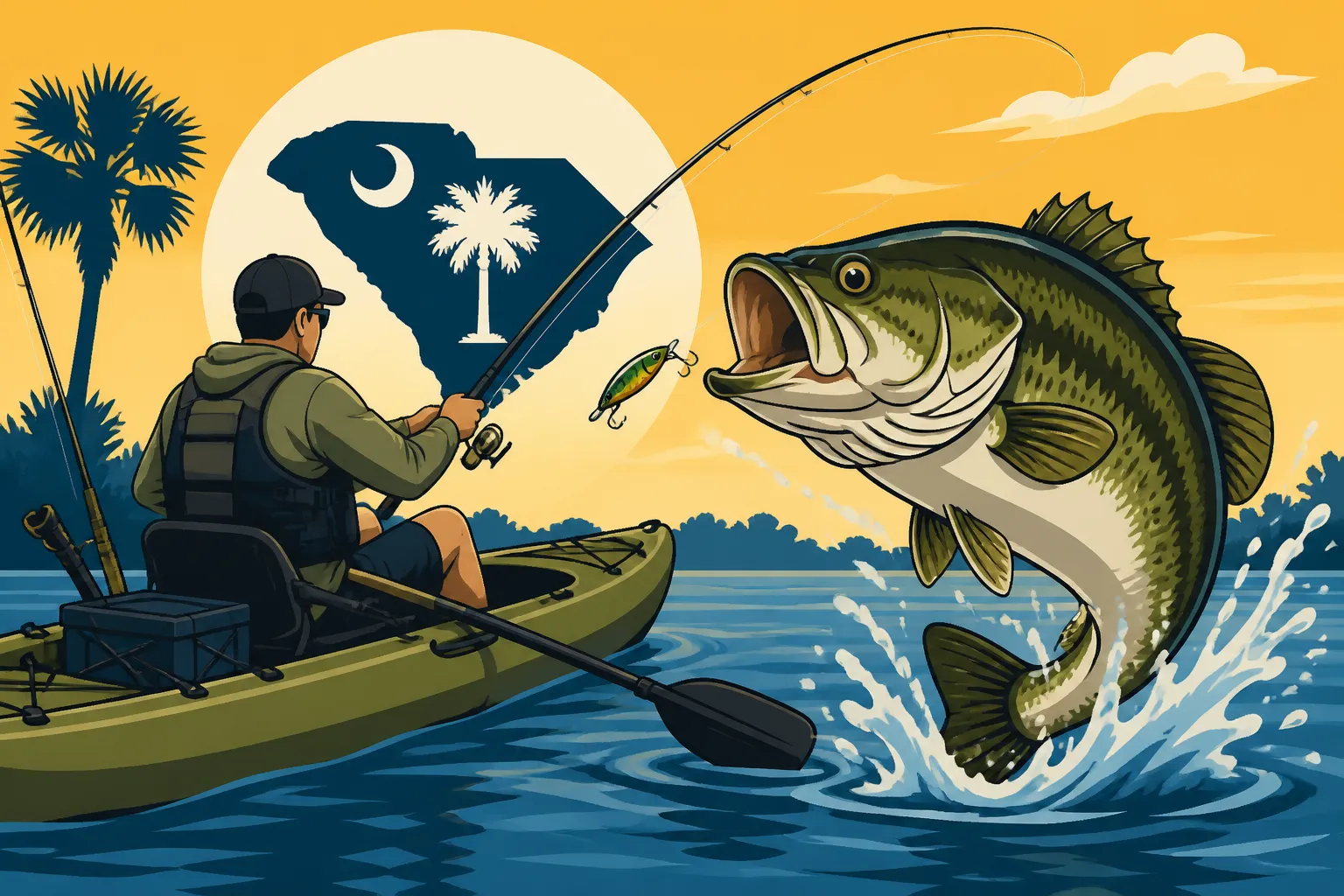How to Fish From a Kayak for Bass