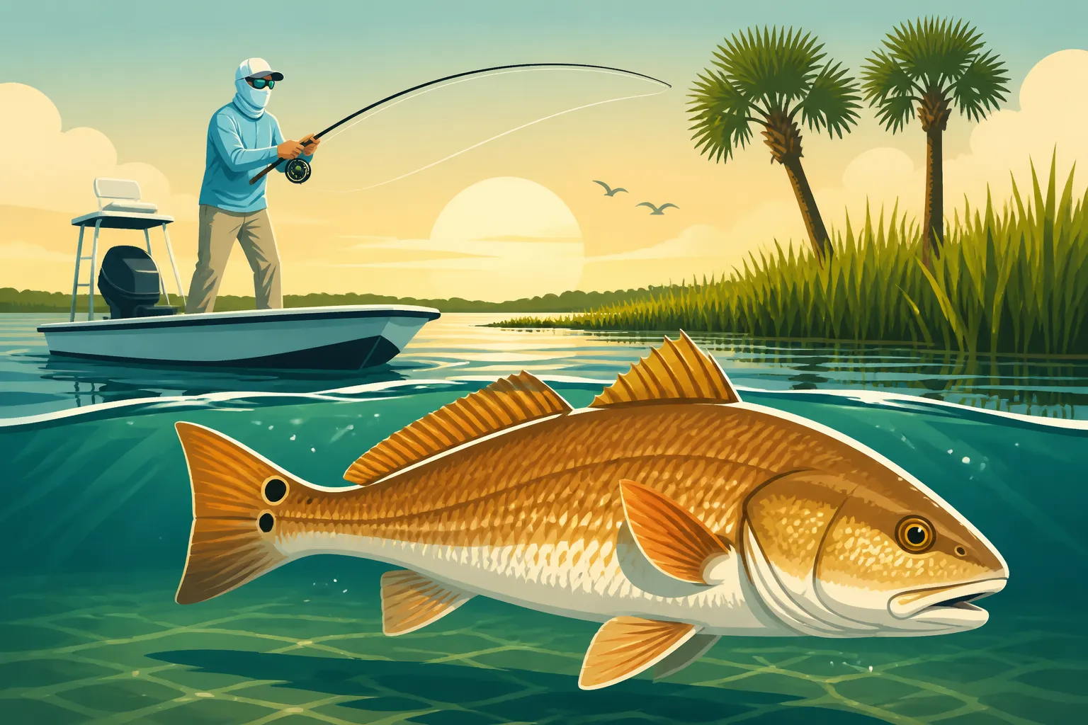 Targeting Slot-Size Redfish in South Carolina's Lowcountry Estuaries