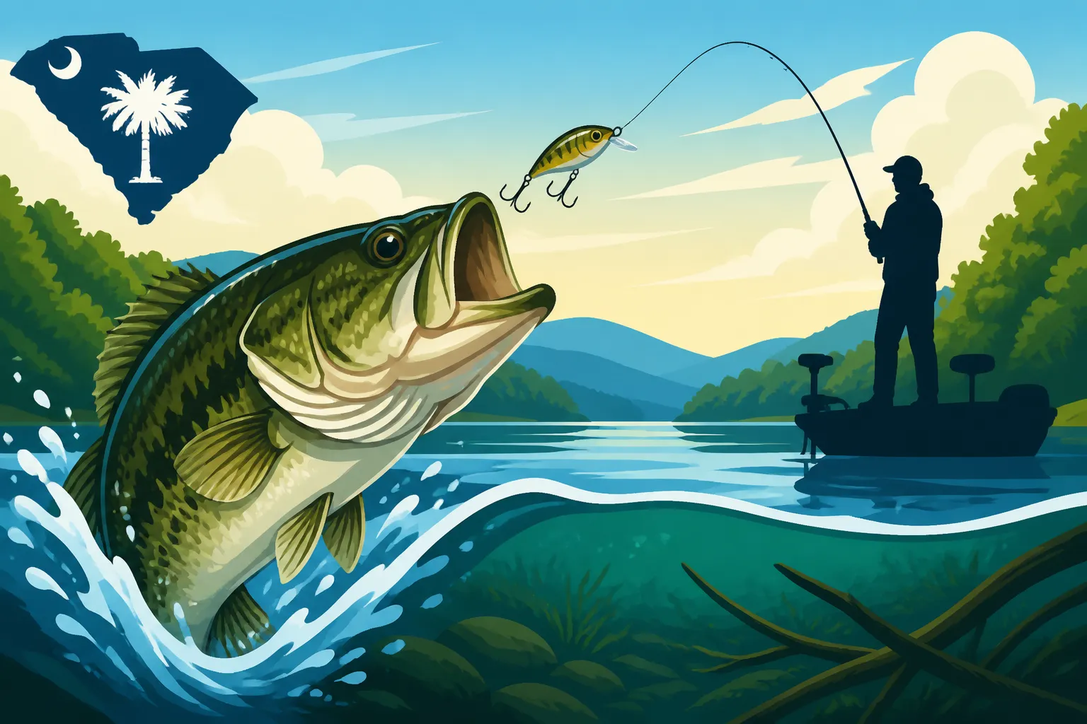 Lake Hartwell Tugaloo River Bass Fishing Techniques in South Carolina